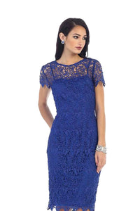 Short Lace Mother Of The Bride Dress