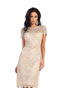 Short Lace Mother Of The Bride Dress