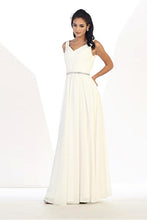 Long Simple Formal Bridesmaids Prom Dress