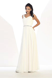 Long Simple Formal Bridesmaids Prom Dress