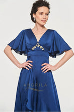 A-Line/Princess Asymmetrical V-neck Mother of the Bride Dress