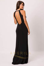 Sheath/Column V-neck Floor-Length Sexy Prom Dress