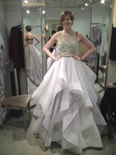 Princess A-Line Sleeveless Beading Open Back Bridal Dress