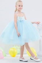 Ball-Gown Spaghetti Straps Toddler Flower Girl Dress with Flower(s)