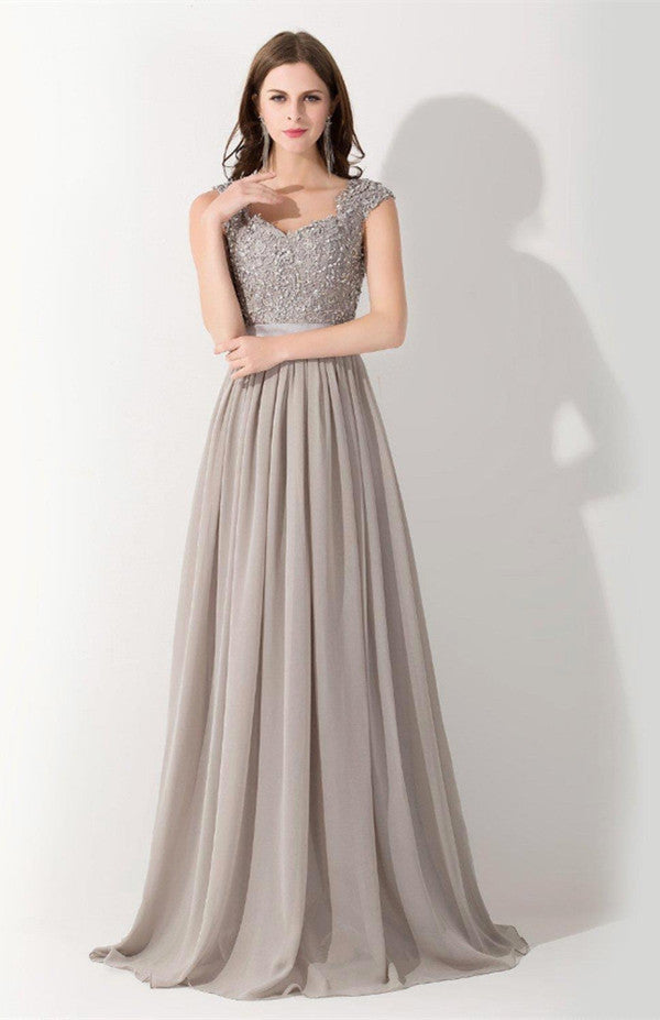 A-line/Princess V-neck Sleeveless Zipper Up at Side Long Chiffon Bridesmaid Dresses Secondary image