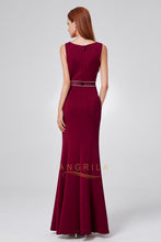 Sheath/Column Scoop Neck Sexy Evening Dress