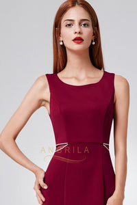 Sheath/Column Scoop Neck Sexy Evening Dress