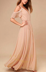 Chiffon Off-the-Shoulder Bridesmaid Dresses