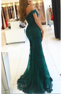 Trumpet/Mermaid Off-the-Shoulder Sweep Train Chiffon Dress With Sequins