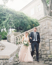 Trumpet/Mermaid V-neck Chapel Train Chiffon Wedding Dress With Lace