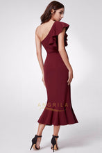 Sheath/Column One-Shoulder Elegant Wedding Guest Dress with Split Front