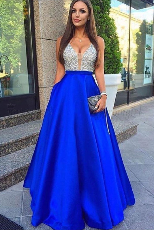 Beading Backless Prom Evening Dresses Main image