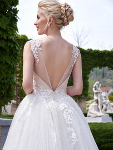 Sleeveless Applique Bridal Wedding Dresses