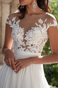 Appliqued Sexy Chiffon Wedding Dresses