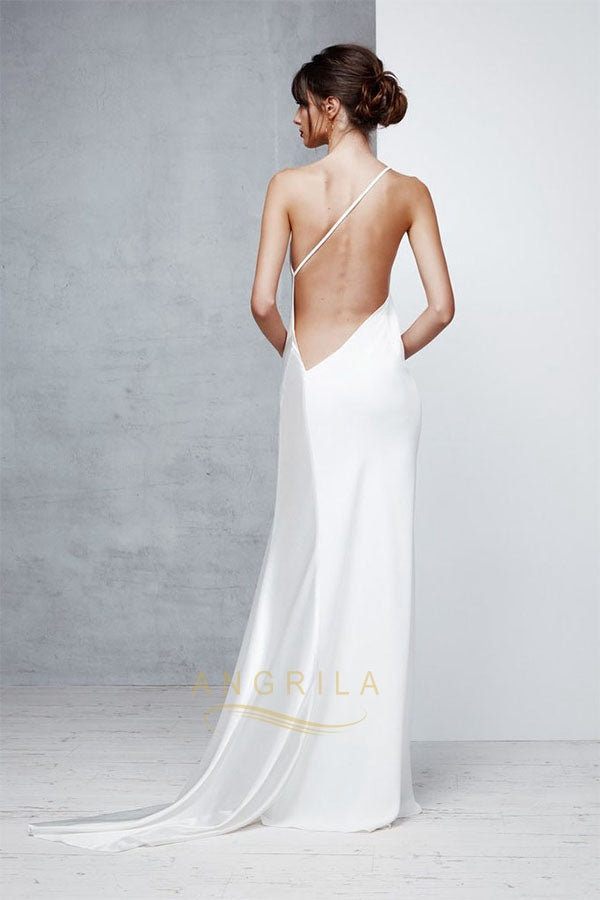 Sheath/Column One-Shoulder Sexy Prom Dress with Split Front Secondary image