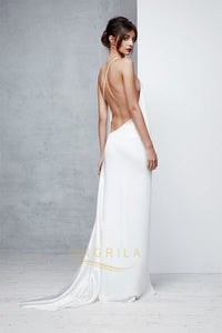Sheath/Column One-Shoulder Sexy Prom Dress with Split Front