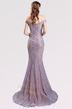 Trumpet/Mermaid Off-the-Shoulder Sweep Train Long Prom Dress