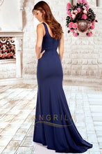 Trumpet/Mermaid Square Neckline Sweep Train Long Evening Dress