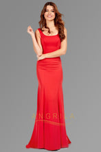 Trumpet/Mermaid Square Neckline Sweep Train Long Evening Dress