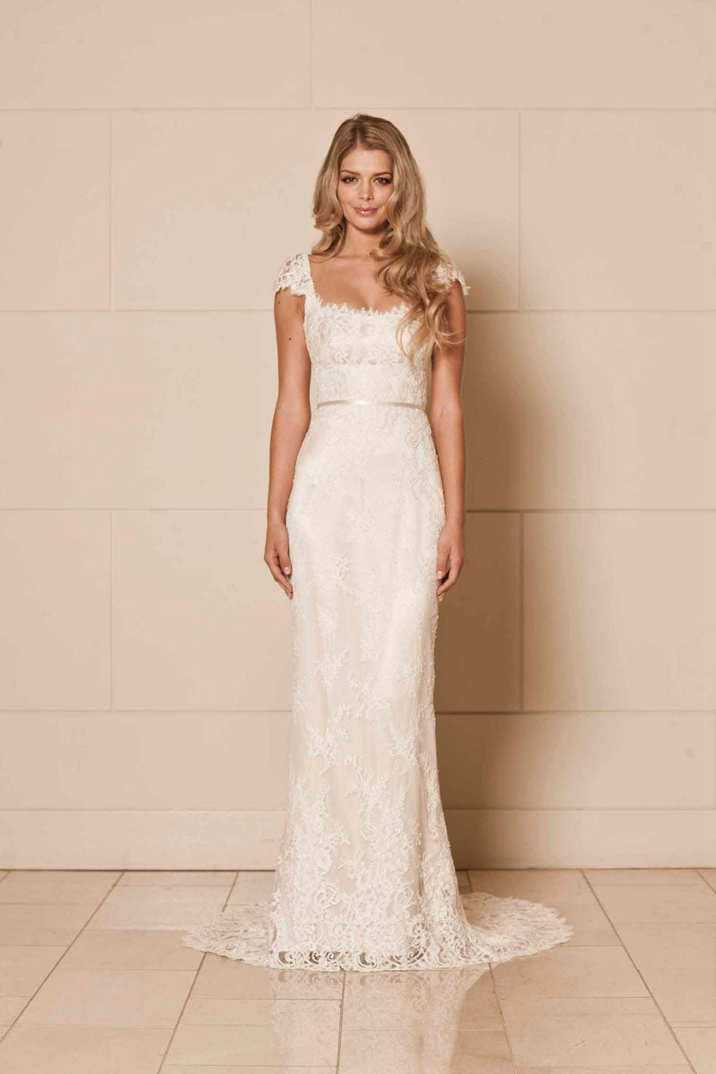Column short wedding dresses clearance