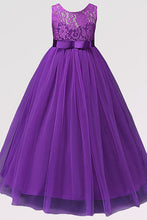 Ball Gown Sleeveless Lace Flower Girl Dresses with Sash