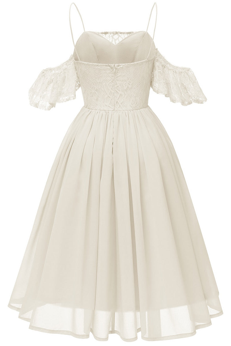 Spaghetti Straps Short Sleeves Ankle-length Homecoming Dress Secondary image