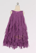 A-line/Princess Halter Mesh Waterfall Tea-length Flower Girl Dresses