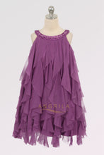 A-line/Princess Halter Mesh Waterfall Tea-length Flower Girl Dresses