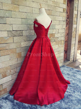 Off-the-should Ball Gown Waistband Long Prom Dresses