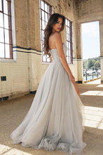 A-Line Spaghetti Straps Prom Dress with Beading