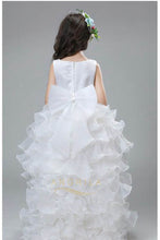High Low Organza V-Neck Ball Gown Flower Girl Dresses