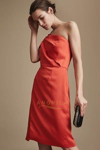 Sheath/Column One-Shoulder Sleeveless Cocktail Dresses with Asymmetric Neckline