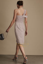 Sheath/Column One-Shoulder Sleeveless Cocktail Dresses with Asymmetric Neckline
