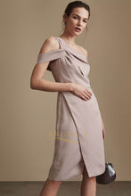 Sheath/Column One-Shoulder Sleeveless Cocktail Dresses with Asymmetric Neckline