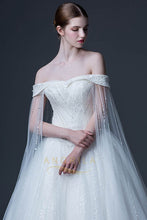 Funky A-Line Court Train Tulle Bridal Wedding Dresses