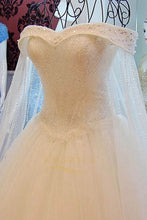 Funky A-Line Court Train Tulle Bridal Wedding Dresses