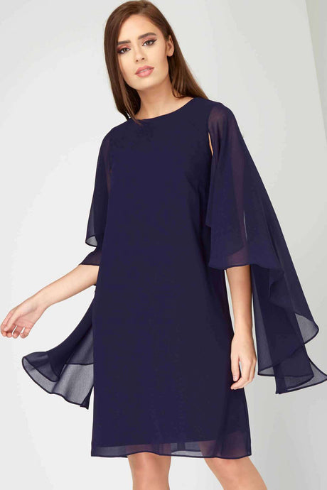 Chiffon 3/4 Sleeves Short Mother of Bride Dresses