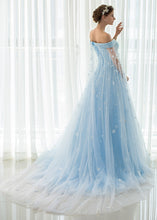 Trumpet/Mermaid Tulle Off-the-shoulder Prom Dress With Beadings & Appliques Lace