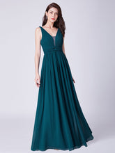 Green Chiffon A-Line/Princess Floor-Length Bridesmaids Dresses