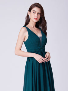 Green Chiffon A-Line/Princess Floor-Length Bridesmaids Dresses