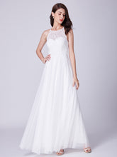 Whire A-Line/Princess Floor-Length Chiffon Long Bridesmaid Dress