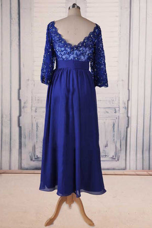 Lace Sweetheart 3/4 Sleeves Floor-Length Mother of the Bride Dresses