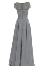 A-Line/Princess Chiffon  Floor-Length Short Sleeves Mother of the Bride Dresses
