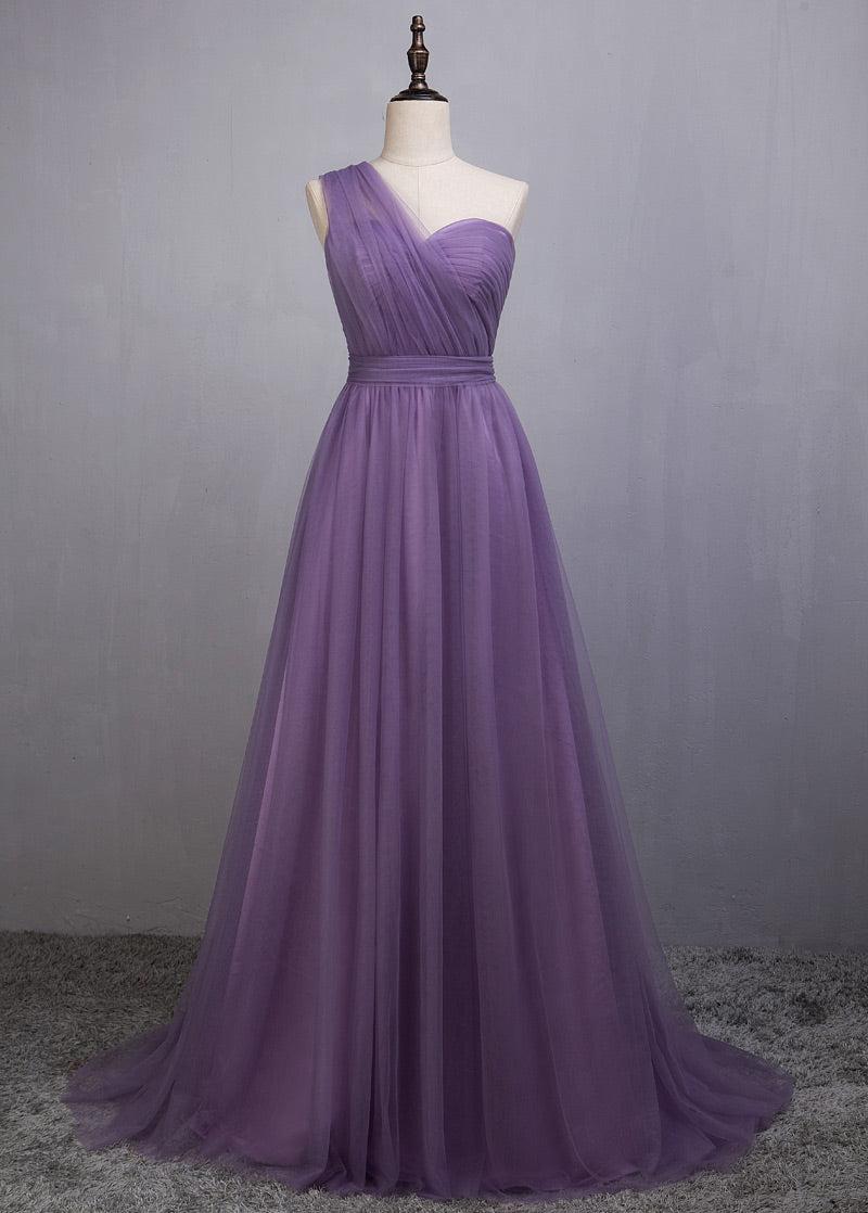Convertible Tulle A-Line Bridesmaid Dress
