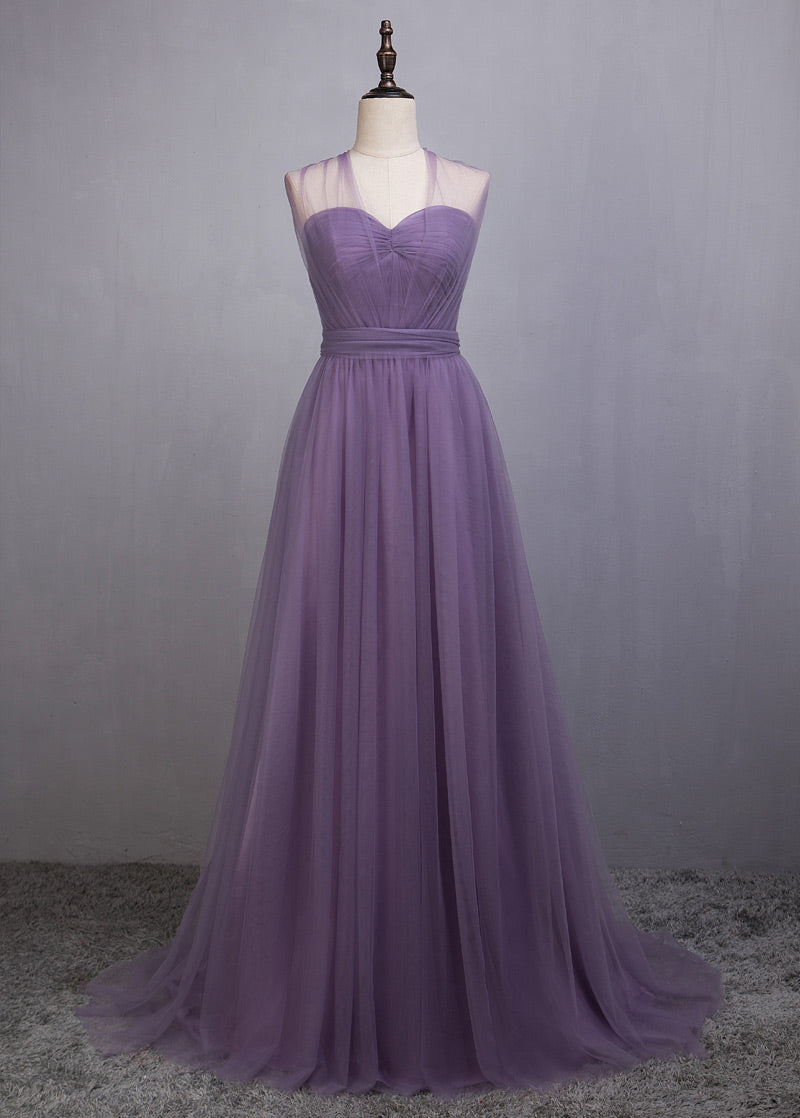 Convertible Tulle A-Line Bridesmaid Dress
