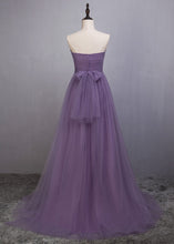 A-Line/Princess Tulle Sleeveless Bow(s) Bridesmaids Dresses