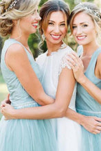 Asymmetrical Tulle Sleeveless Short Bridesmaids Dresses