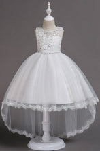 Asymmetrica Sleeveless Flower Girl Dresses Appliques Lace