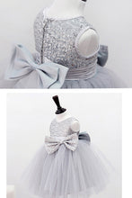 Scoop Neck Lace Sleeveless Bow(s)  Sequined Flower Girl Dresses