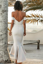 Trumpet/Mermaid Satin  Off-the-Shoulder Asymmetrical Bridesmaids Dresses